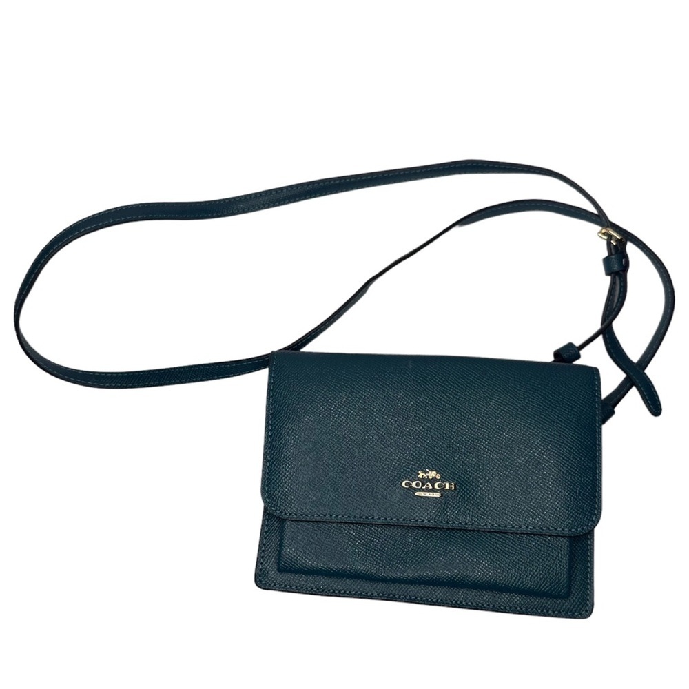 Coach Crossbody Foldover Belt Bag in Teal Ink